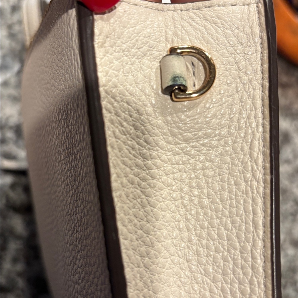 Tory Burch Ivory Crossbody Bag with Gold Accents - Picture 5 of 6